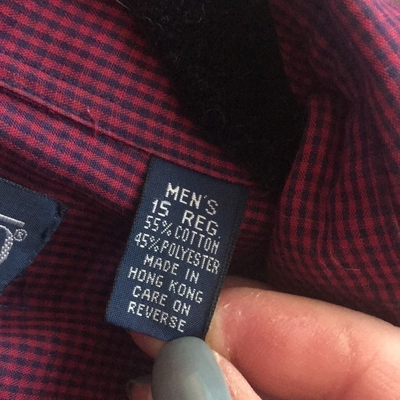 Lands’ End Size 15 Regular Button Down Shirt - Picture 5 of 7